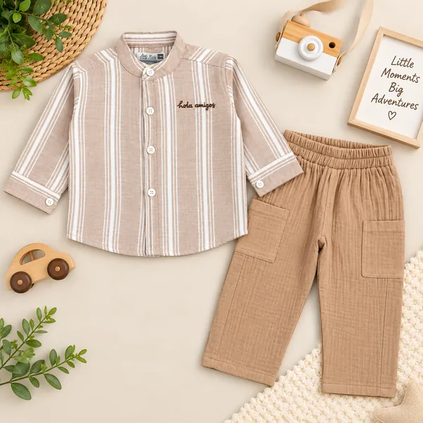 Little_Folks_Boys_Striped_Shirt_&_Cargo_Pants_Set