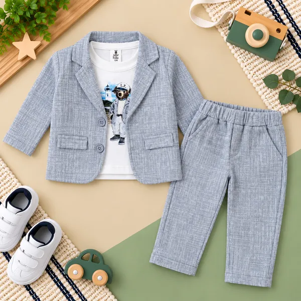 Little_Folks_Boys_Textured_Blazer,_Printed_T-Shirt_&_Pants_Set