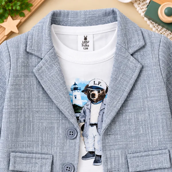 Little_Folks_Boys_Textured_Blazer,_Printed_T-Shirt_&_Pants_Set