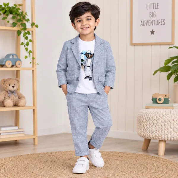 Little_Folks_Boys_Textured_Blazer,_Printed_T-Shirt_&_Pants_Set