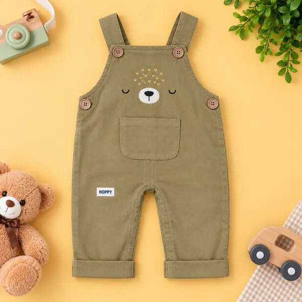 Little_Folks_Cotton_Bear_Face_Corduroy_Dungaree_Set