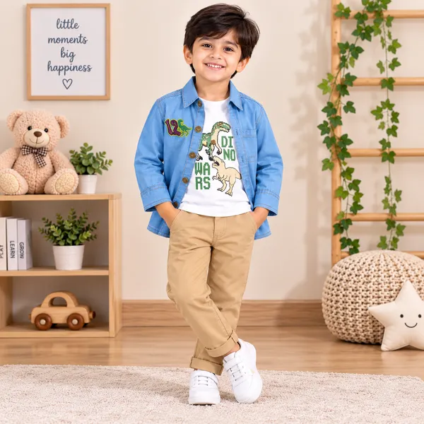 Little_Folks_Cotton_Denim_Jacket,_Printed_T-Shirt_&_Trousers_Set