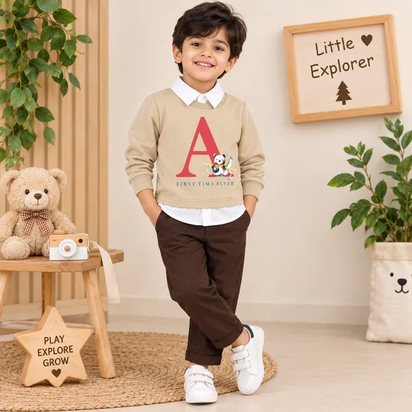 Little_Folks_Cotton_First_Time_Flyer_Sweatshirt_Style_Shirt_&_Trouser_Set