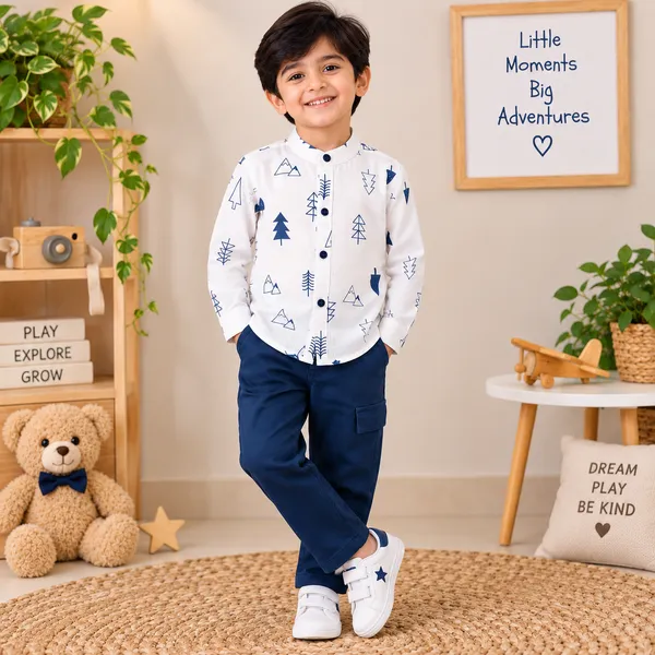 Little_Folks_Cotton_Printed_Shirt_&_Cargo_Pant_Set