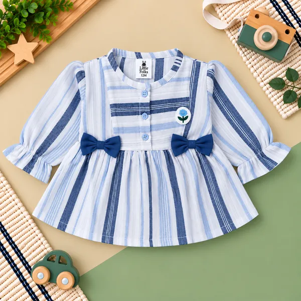 Little_Folks_Cotton_Striped_Girls_Dress_&_Pant_Set