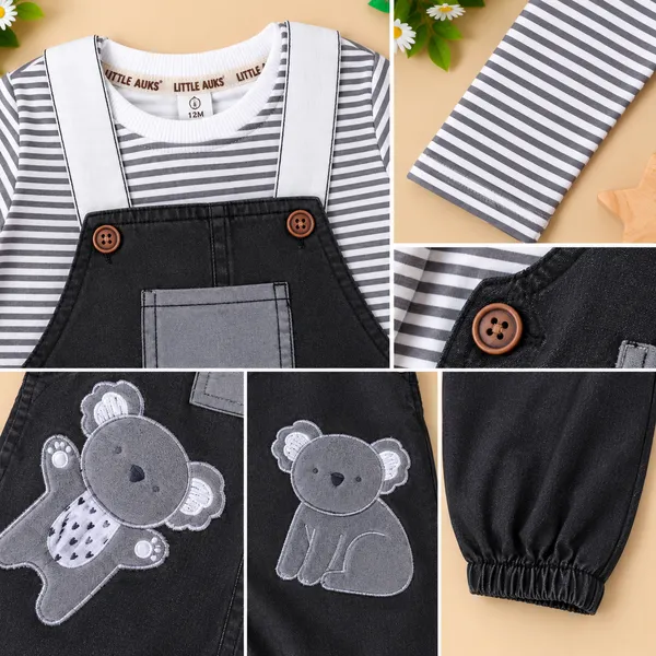 Little_Folks_Cotton_Striped_T-Shirt_&_Bear_Appliqu_Dungaree_Set