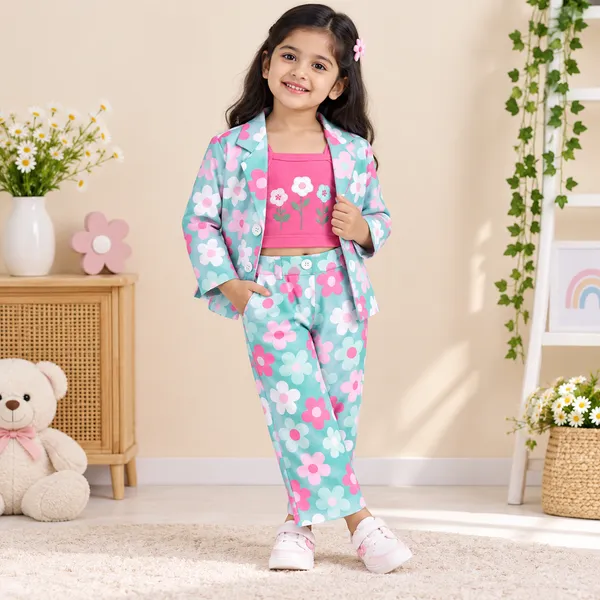 Little_Folks_Girls_Floral_Printed_Blazer,_Top_&_Pants_Set