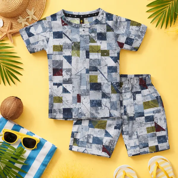 DOLPHIN_TRENDY_PRINTED_KIDS_CO-ORD_SET_(T-SHIRT_&_SHORTS_COMBO)_�_ABSTRACT_SUMMER_COLLECTION