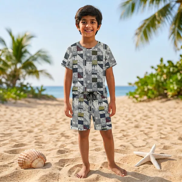 DOLPHIN_TRENDY_PRINTED_KIDS_CO-ORD_SET_(T-SHIRT_&_SHORTS_COMBO)_�_ABSTRACT_SUMMER_COLLECTION