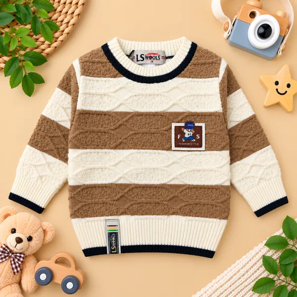 Ls_Wools_Kids_Winter_Sweater_&_Cargo_Pants_Set_Full_Sleeve_Knitted_Sweater_With_Black_Trouser