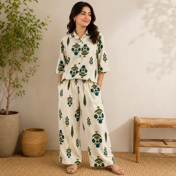 Women's_Floral_Print_Shirt_&_Wide_Leg_Co-Ord_Set