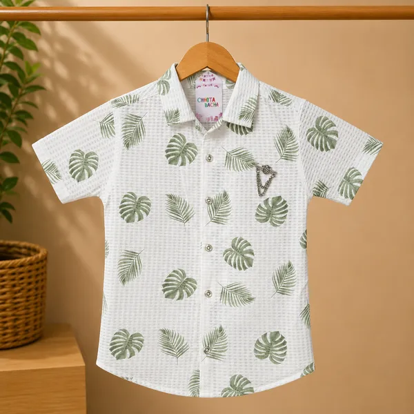 My_First_Hero_Boys_Leaf_Print_Shirt_&_Shorts_Set
