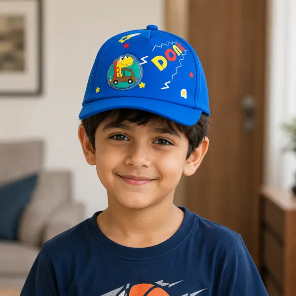 Kids_Cartoon_Cotton_Baseball_Cap_with_Dinosaur_Patch_|_Adjustable_Summer_Cap_|_Blue