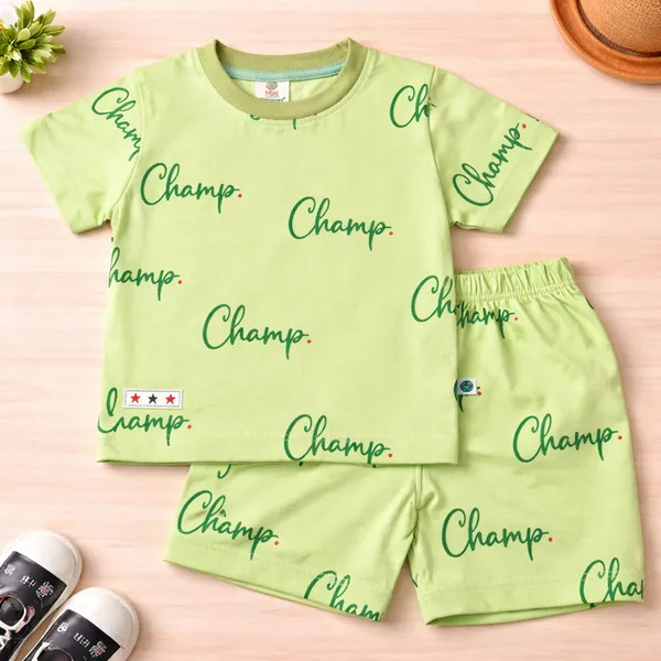 Mini_Donuts_Kids_Cotton_T-Shirt_&_Shorts_Set_Champ_Printed_Co-ord_Outfit