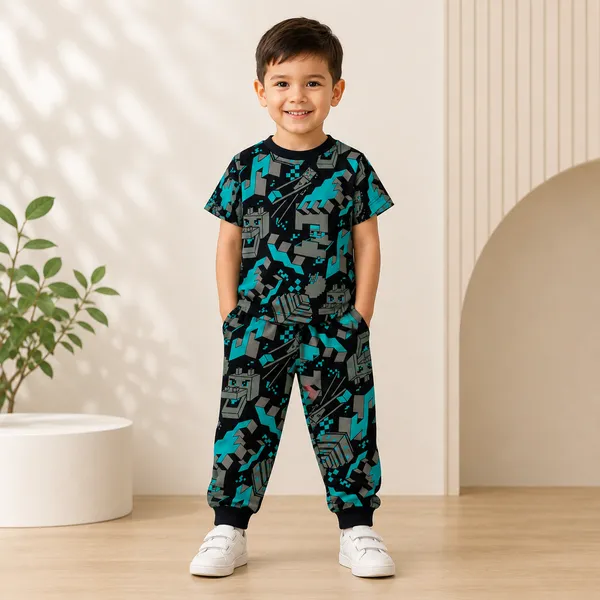 Babyhug_Boys_Cotton_Half_Sleeve_T-Shirt_&_Full_Length_Jogger_Pant_Night_Suit_Set_|_Green_Character_Print_|_Soft_&_Comfortable_Kids_Sleepwear