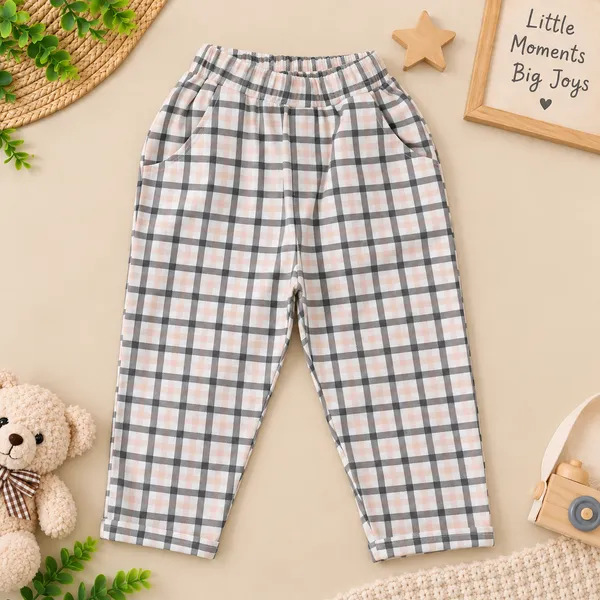 Natkhat_Cute_Bear_Print_Full_Sleeve_T-Shirt_&_Checkered_Pant_Set