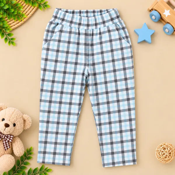 Natkhat_Cute_Bear_Print_Full_Sleeve_T-Shirt_&_Checkered_Pant_Set