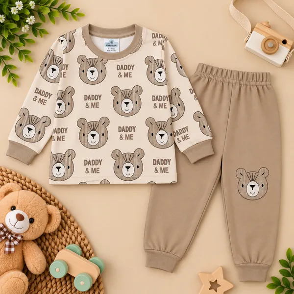 Natkhat_Daddy_&_Me_Lion_Print_Full_Sleeve_T-Shirt_&_Jogger_Set