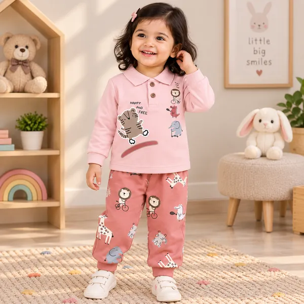 Natkhat_Happy_&_Free_Animal_Print_Polo_T-Shirt_&_Jogger_Set