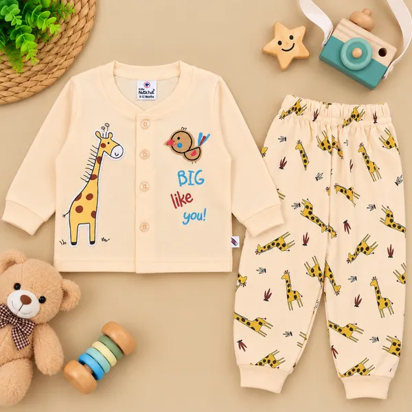 Natkhat_Little_Giraffe_&_Bird_Print_Full_Sleeve_T-Shirt_&_Jogger_Set