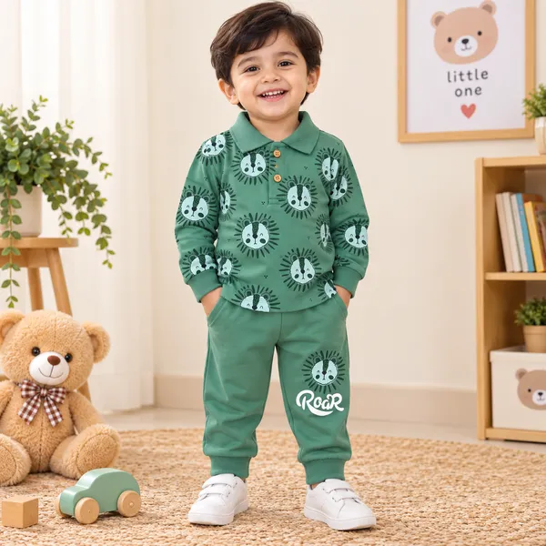 Natkhat_Little_Roar_Lion_Print_Polo_T-Shirt_&_Jogger_Set