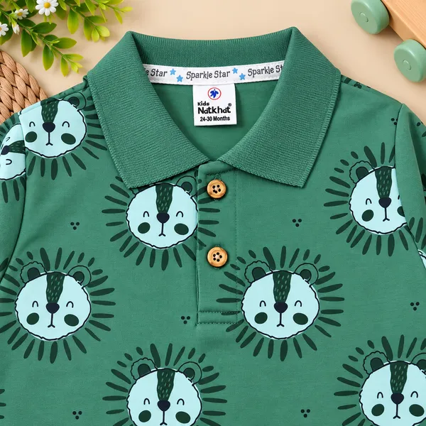 Natkhat_Little_Roar_Lion_Print_Polo_T-Shirt_&_Jogger_Set