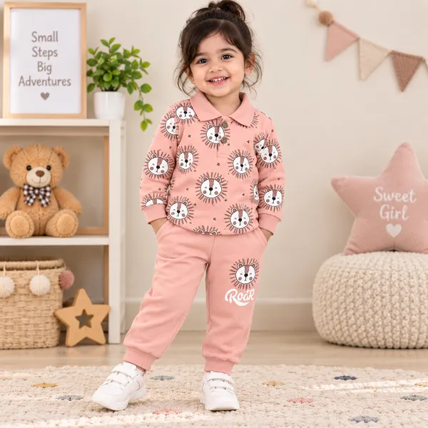 Natkhat_Little_Roar_Lion_Print_Polo_T-Shirt_&_Jogger_Set