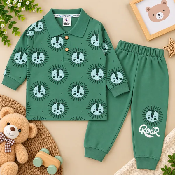 Natkhat_Little_Roar_Lion_Print_Polo_T-Shirt_&_Jogger_Set