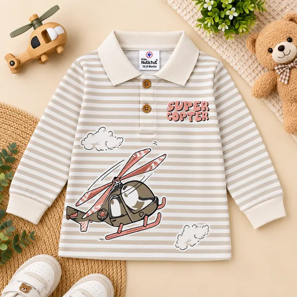 Natkhat_Super_Copter_Helicopter_Print_Full_Sleeve_Polo_T-Shirt_&_Jogger_Set