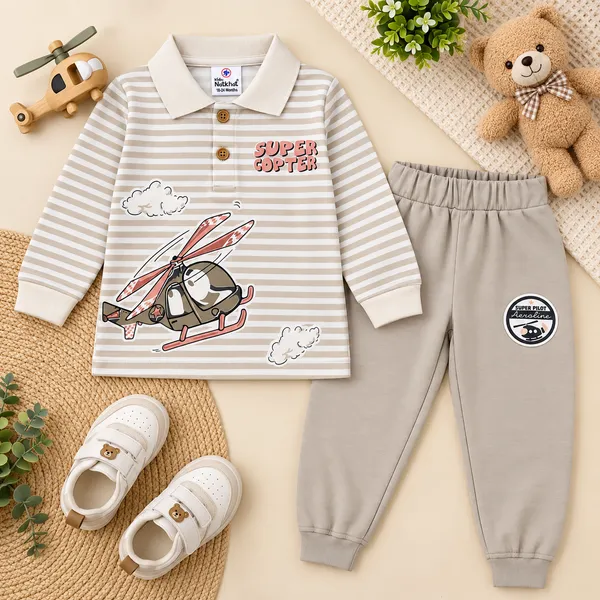 Natkhat_Super_Copter_Helicopter_Print_Full_Sleeve_Polo_T-Shirt_&_Jogger_Set