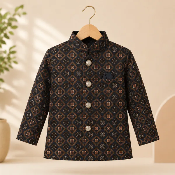 Neon_Boys_Black_Printed_Ethnic_Jacket_Set_with_Pant_&_Dhoti