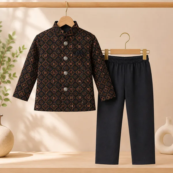 Neon_Boys_Black_Printed_Ethnic_Jacket_Set_with_Pant_&_Dhoti