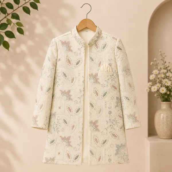 Neon_Boys_Cream_Embroidered_Indo-Western_Sherwani_Set_with_Kurta,_Pants_&_Jacket