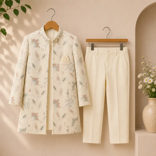 Neon_Boys_Cream_Embroidered_Indo-Western_Sherwani_Set_with_Kurta,_Pants_&_Jacket