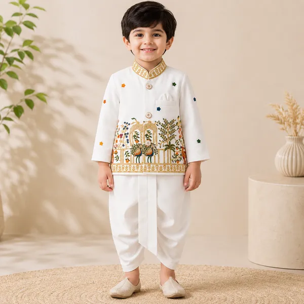 Neon_Boys_Off_White_Printed_Nehru_Jacket_Set_with_Pant_&_Dhoti