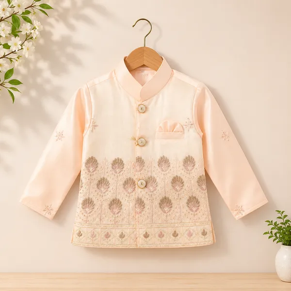 Neon_Boys_Peach_Printed_Nehru_Jacket_Set_with_Pant_&_Dhoti