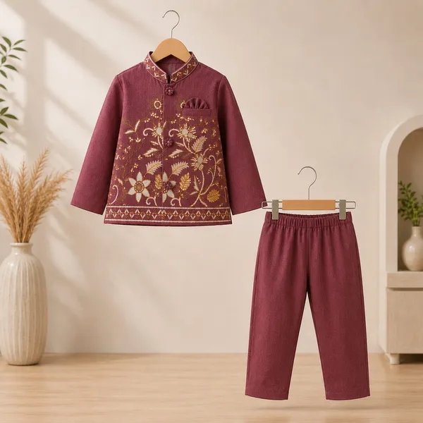 Neon_Boys_Wine_Embroidered_Nehru_Jacket_Set_with_Pant_&_Dhoti