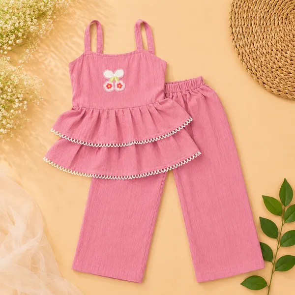 Girls_Layered_Top_&_Palazzo_Pant_Co-Ord_Set_|_Soft_&_Comfortable_Cotton_Outfit_for_Girls_|_Stylish_Casual,_Party_&_Summer_Wear_Kids_Dress_Set