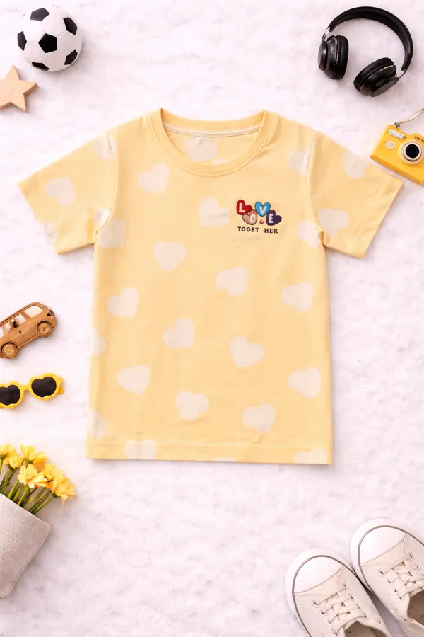 Aura_Moda_Girls_Premium_Jacquard_T-Shirt_&_Capri_Set_(3/4th)_Textured_Stylish_Outfit