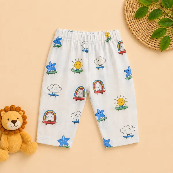 OLLYPOP_Baby_Cotton_Full_Sleeve_Shirt_&_Pant_Co-Ord_Set_|_Rainbow,_Sun_&_Cloud_Print_|_Soft_Everyday_Outfit