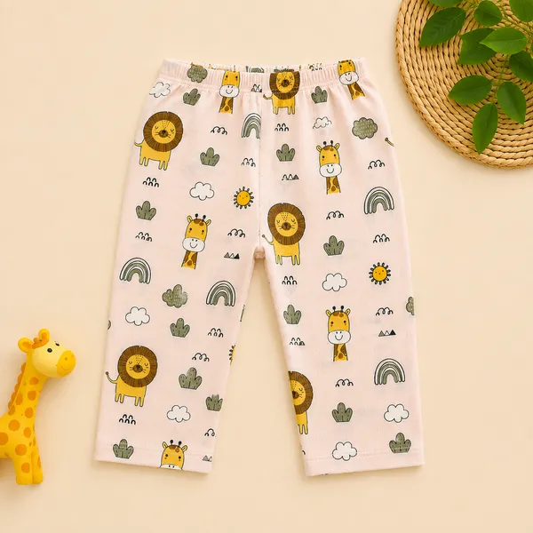 OLLYPOP_Baby_Cotton_Full_Sleeve_Shirt_&_Pant_Co-Ord_Set_|_Safari_Friends_Print_|_Soft_Everyday_Outfit