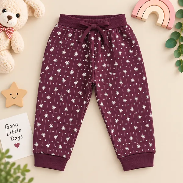 OLLYPOP_Baby_Girls_Teddy_Bear_Winter_Sweatshirt_&_Printed_Jogger_Set