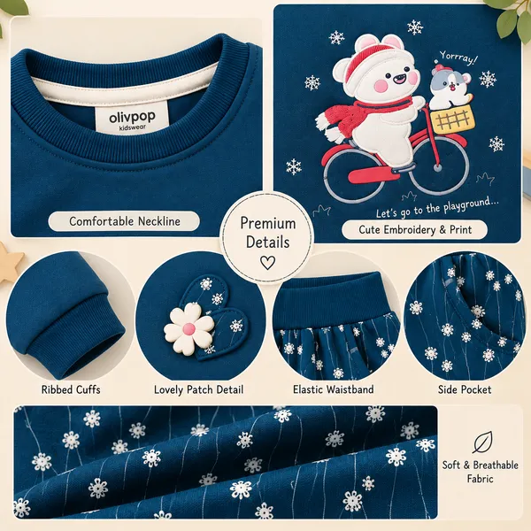 OLLYPOP_Baby_Girls_Teddy_Bear_Winter_Sweatshirt_&_Printed_Jogger_Set