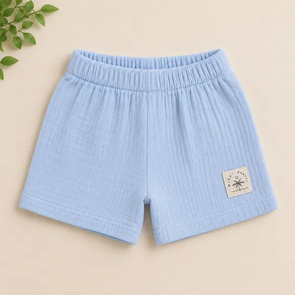 OLLYPOP_Baby_Muslin_Cotton_Half_Sleeve_Shirt_&_Shorts_Co-Ord_Set_|_Palm_Tree_Embroidered_|_Soft_Summer_Outfit