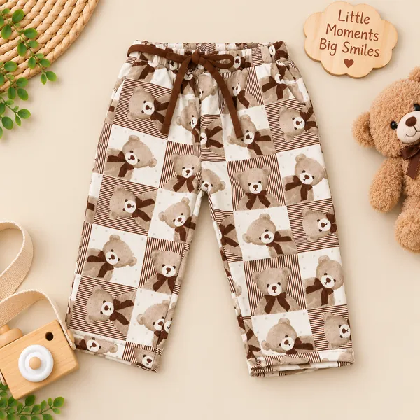 OLLYPOP_Baby_Teddy_Bear_Sweatshirt_&_Printed_Pajama_Set