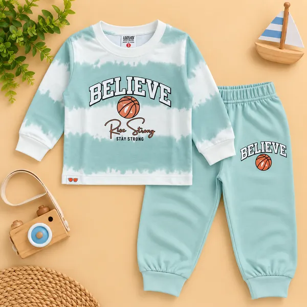 O&O_Clothes_Baby_Boys_&_Girls_Believe_Basketball_Printed_Full_Sleeve_T-Shirt_&_Pajama_Set