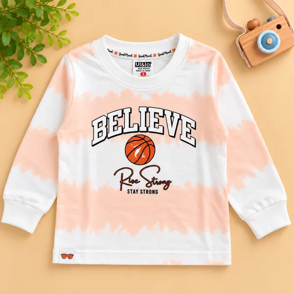 O&O_Clothes_Baby_Boys_&_Girls_Believe_Basketball_Printed_Full_Sleeve_T-Shirt_&_Pajama_Set