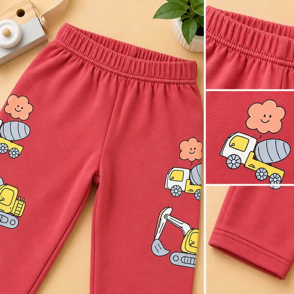 O&O_Clothes_Baby_Boys_&_Girls_Construction_Vehicle_Printed_Full_Sleeve_T-Shirt_&_Pajama_Set