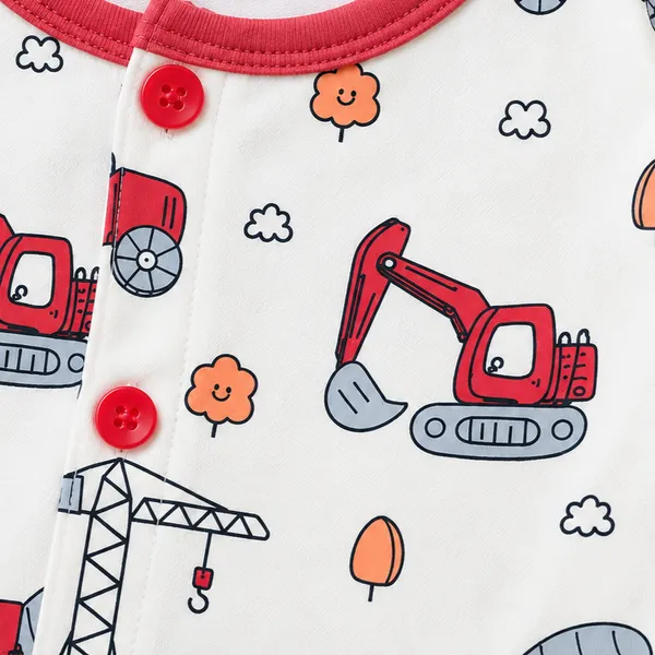 O&O_Clothes_Baby_Boys_&_Girls_Construction_Vehicle_Printed_Full_Sleeve_T-Shirt_&_Pajama_Set