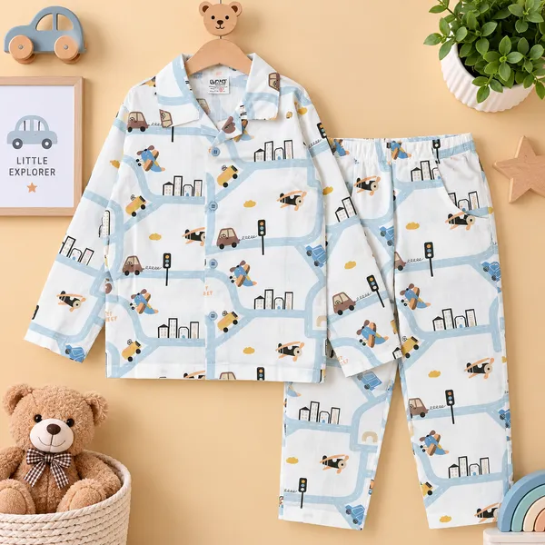 O&O_Clothes_Kids_Little_Explorer_Printed_Full_Sleeve_Shirt_&_Pajama_Set